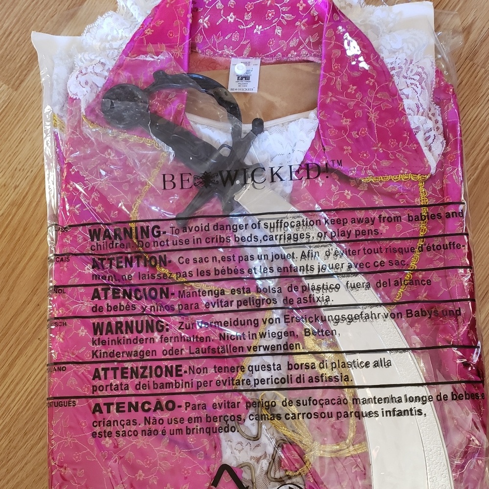 Be Wicked Pink Pirate Costume Size S/M - Picture 3 of 4